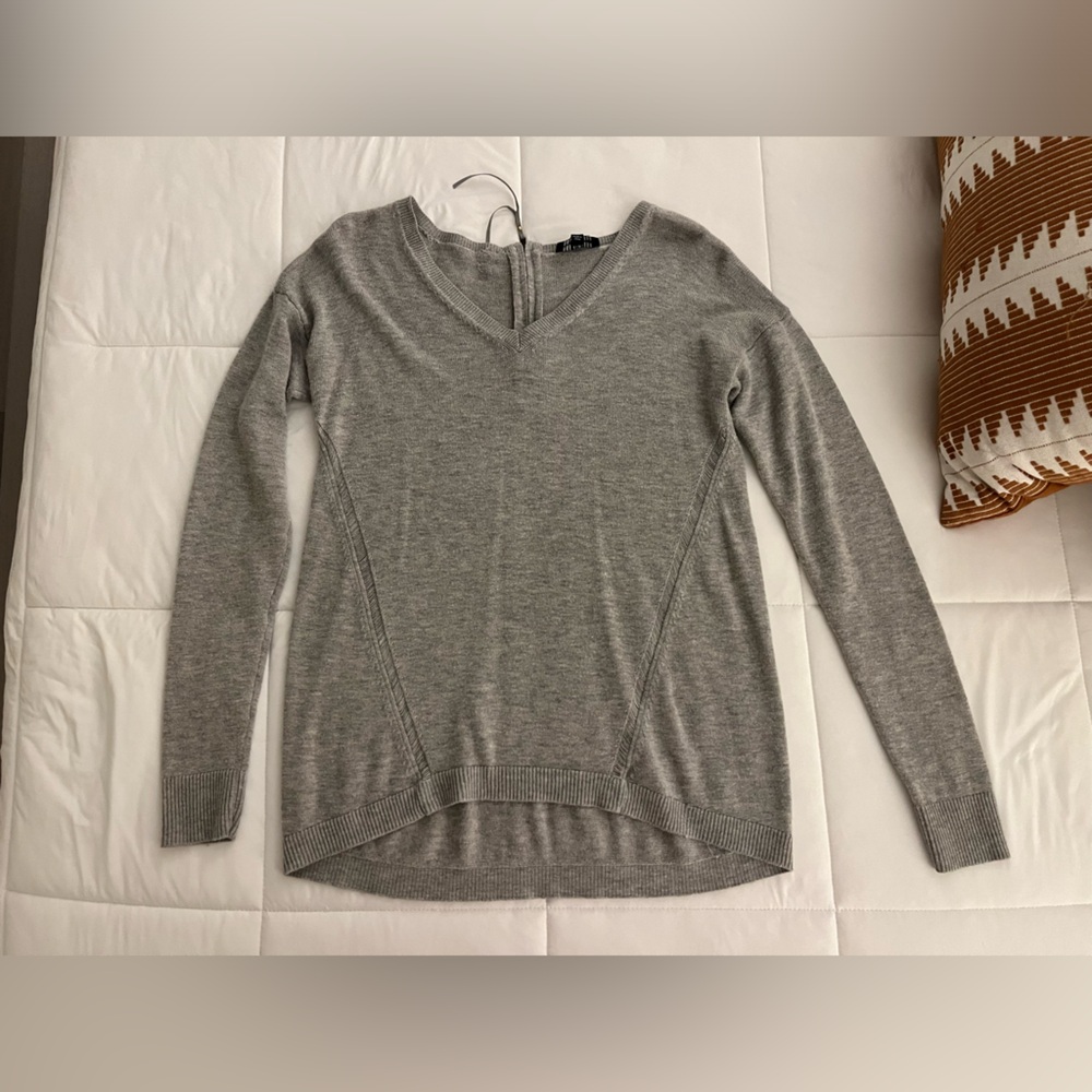 The Limited Heather Gray Knit Cardigan